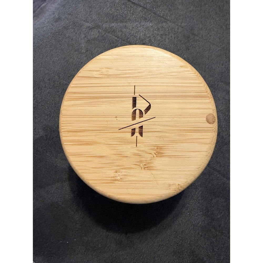 Kate McLeod Bamboo Canister for Body Stone Magnetic Swivel Lid Storage Container
